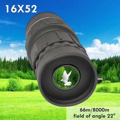 O zumbido que caminha o telescópio do monocular, sistema ótico duplo do foco do monocular 16x52 zumbe telescópio