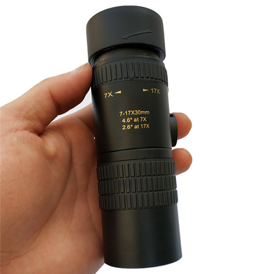 telescópio duplo do monocular do foco 7-17x30 com o tripé do grampo do telefone para a objetiva