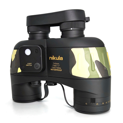 Camufle Marine Binoculars militar 7x50mm com compasso