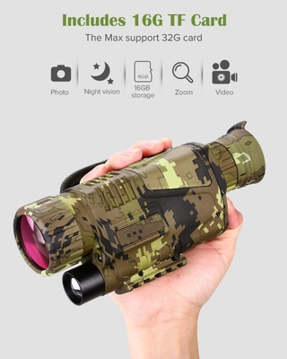 economia de poder recarregável do telescópio do monocular da visão noturna do sistema ótico 5x8
