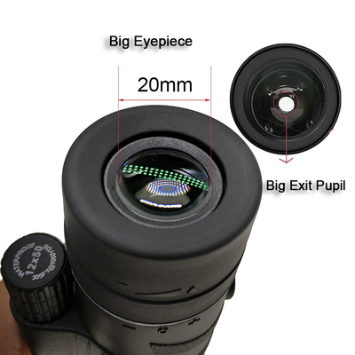 Telescópio do monocular 12x50 da longa distância mini para caminhar/que viaja