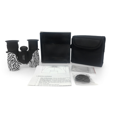Telescópio à prova de choque dos binóculos 6X21 10X22 das crianças 8x21 da zebra para crianças